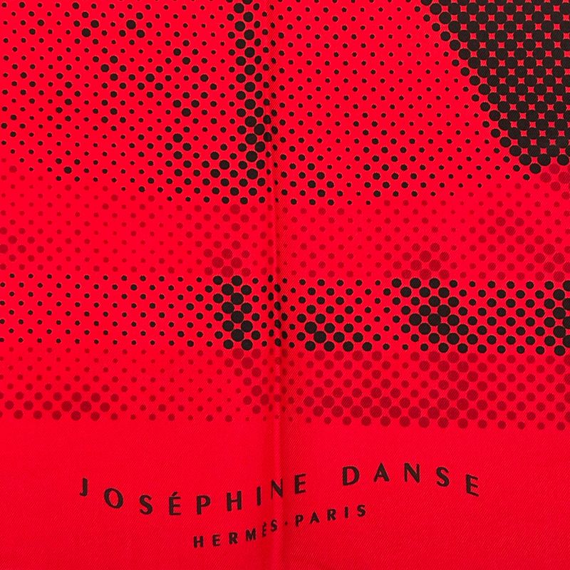 Hermes Carre 90 Josephine Dance Scarf Red Silk