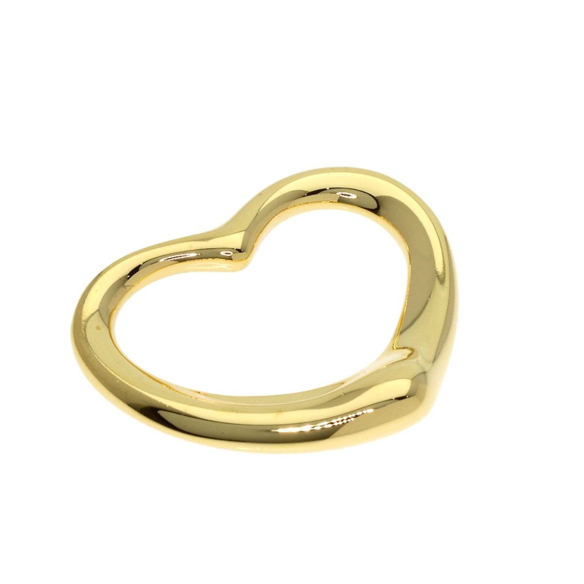 Tiffany & Co Open Heart Top Pendant 18K Yellow Gold