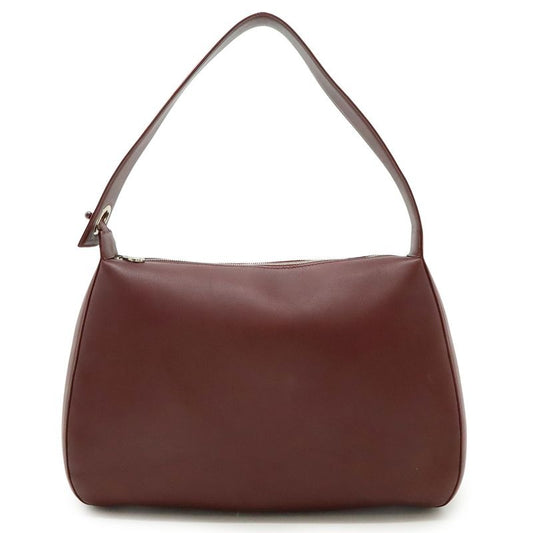 Cartier Shoulder Bag One Leather Bordeaux Red Silver