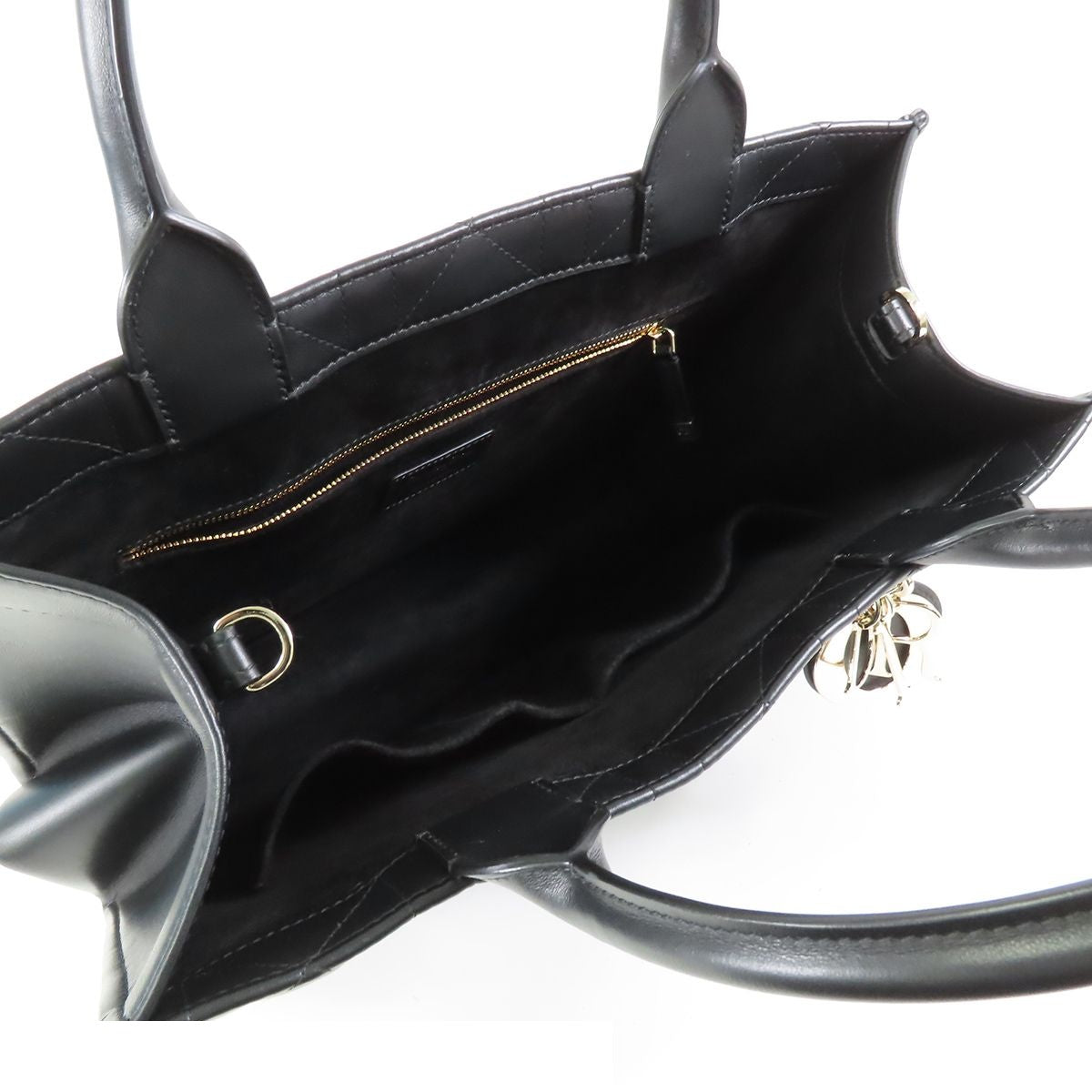 Dior Book Tote Black Leather Cannage 2-Way Shoulder Bag — view 5