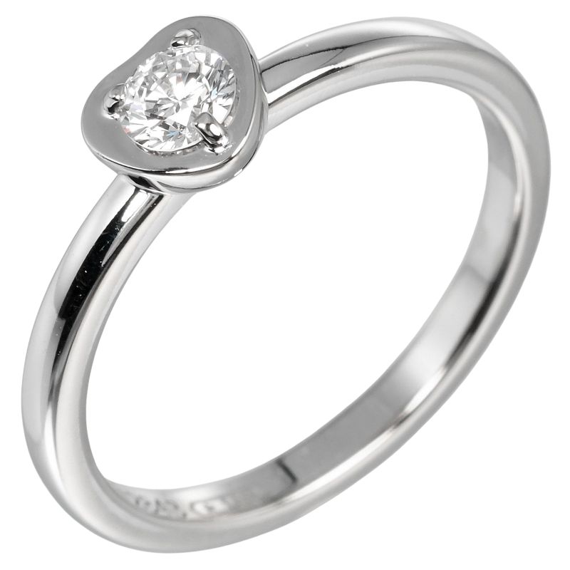 Cartier D'amour Diamants Légers 18kwhite Gold × Diamonds #7 Ladies 2.4g Ring
