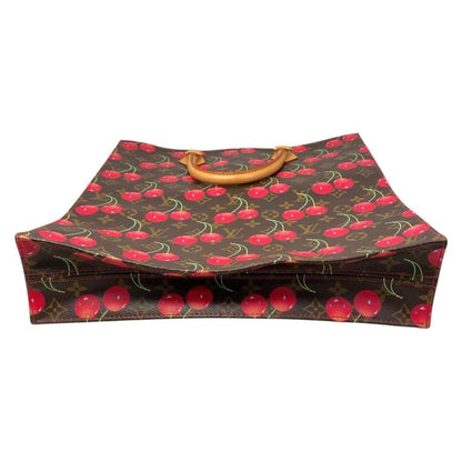 Louis Vuitton X Takashi Murakami Tote Bag Sac Pura M95010 Monogram Cherry Red
