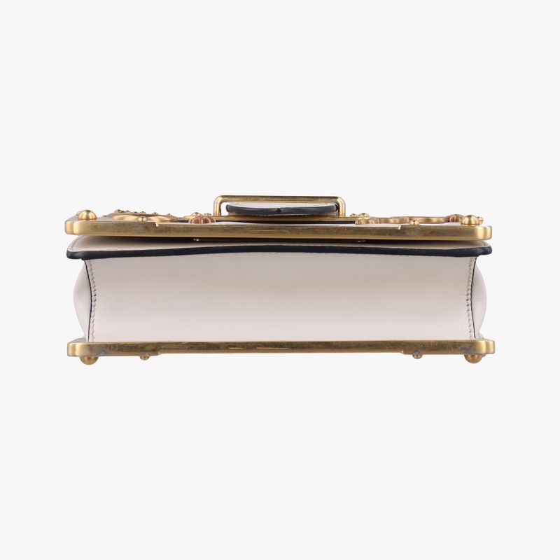 Prada City Calf Astrology Cahier White/black Saffianoleather X Leather 25