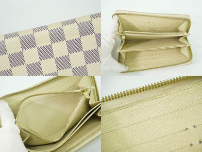 Authentic Louis Vuitton LV Old Shape Zippy Wallet Damier Azure Long Wallet