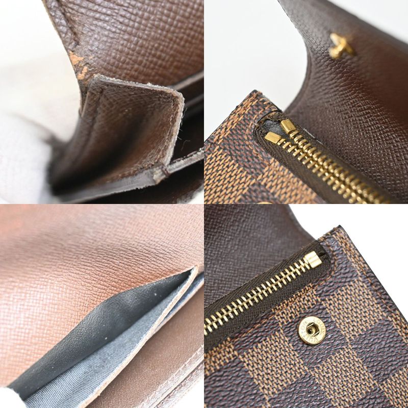 Louis Vuitton Long Wallet Damier Portefeuille Accordion Fold Wallet N60002