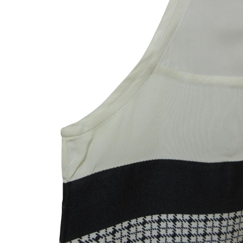 Good Celine Phoebe Period Silk Blend Striped Sleeveless Blouse 40 White And