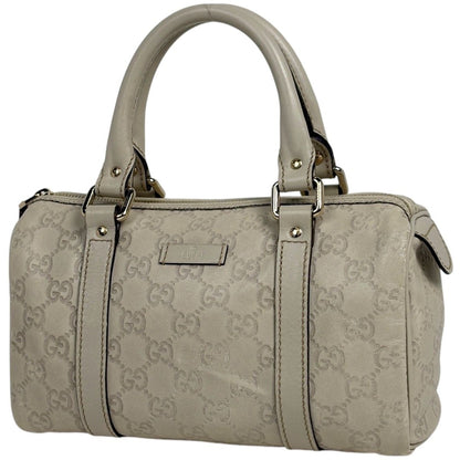 Gucci Guccissima Handbag Mini Boston Leather Ivory