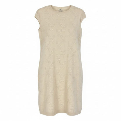 Hermes Id7 French Sleeve Silk Blend Knit Dress 36 Ivory Cashmere Sweater