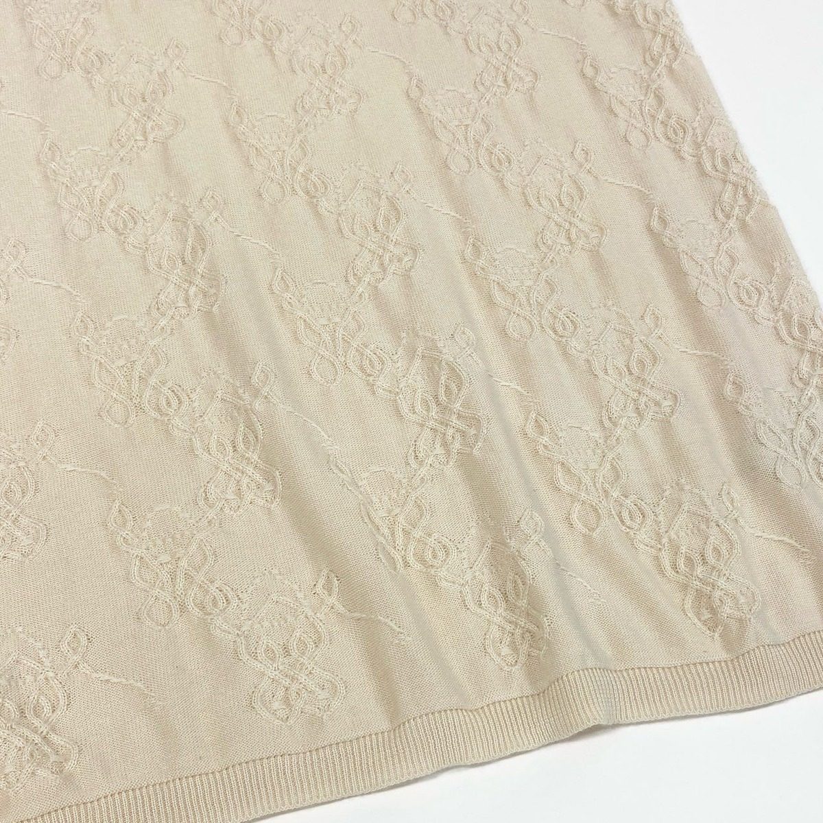 Hermes Id7 French Sleeve Silk Blend Knit Dress 36 Ivory Cashmere Sweater — view 5