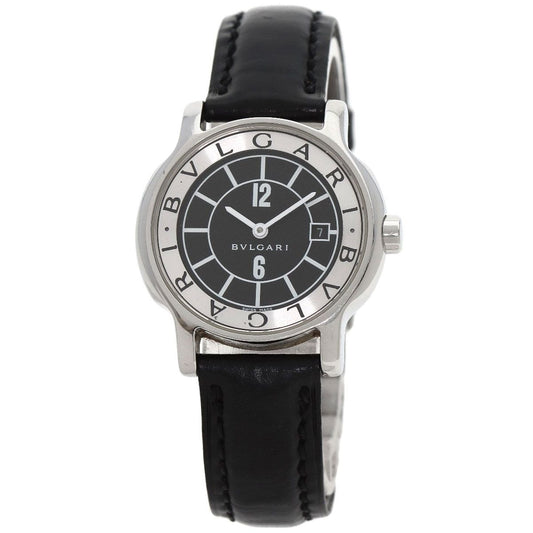 Bvlgari Solo Tempo Watch SS Leather