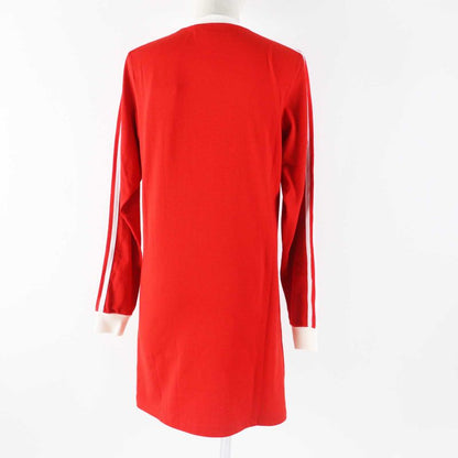 Gucci Adidas 693537 Cotton T-shirt Dress / Long Sleeve Dress Red White XS Made