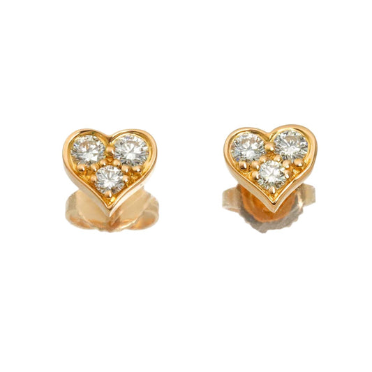 Tiffany & Co Sentimental Heart Diamond Earrings 18k PG Pink Gold 750 Pierced