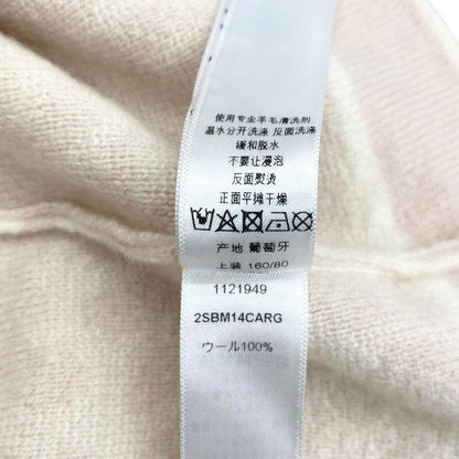 Christian Dior Cardigan Knit Size 13 Leopard Leopard Print Wool Pink Beige