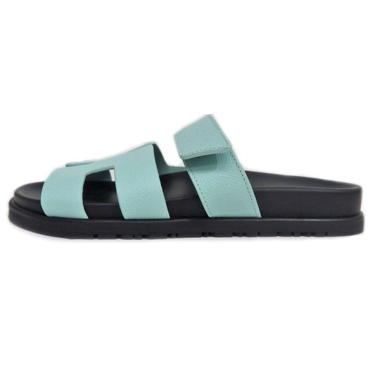 Hermes Chypre Sandals Size 36 Blue Crystal Black Apparel