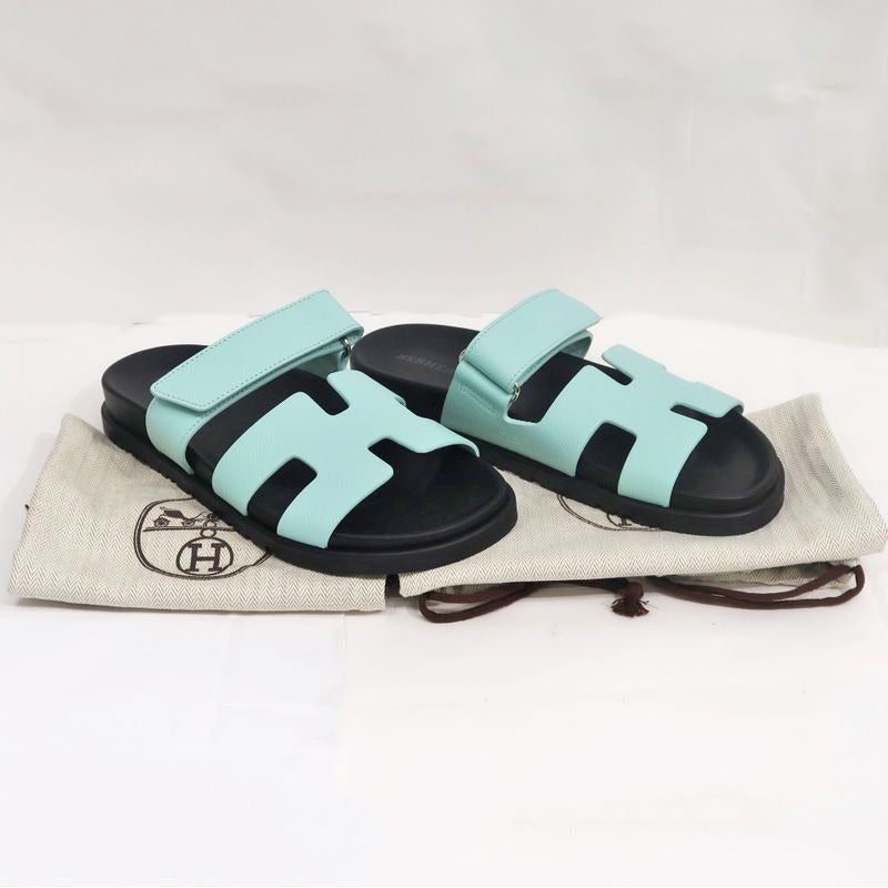 Hermes Chypre Sandals Size 36 Blue Crystal Black Apparel — view 10