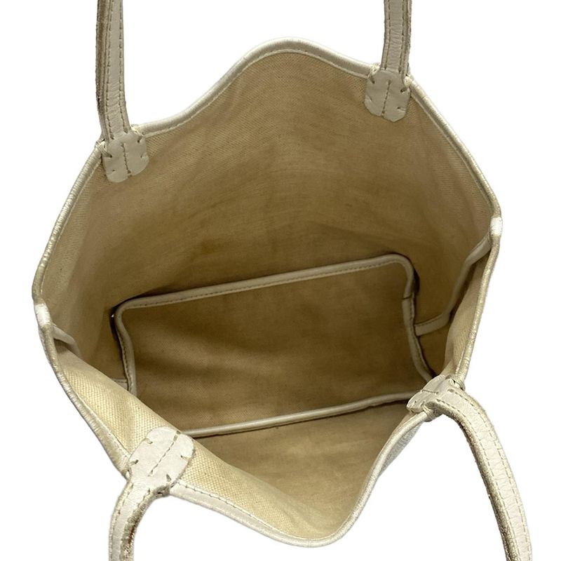 Goyard Tote Bag Saint Louis Junior White Marquise Leather