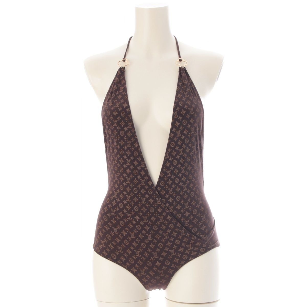 Louis Vuitton Monogram Swimwear Swimsuit Brown 34
