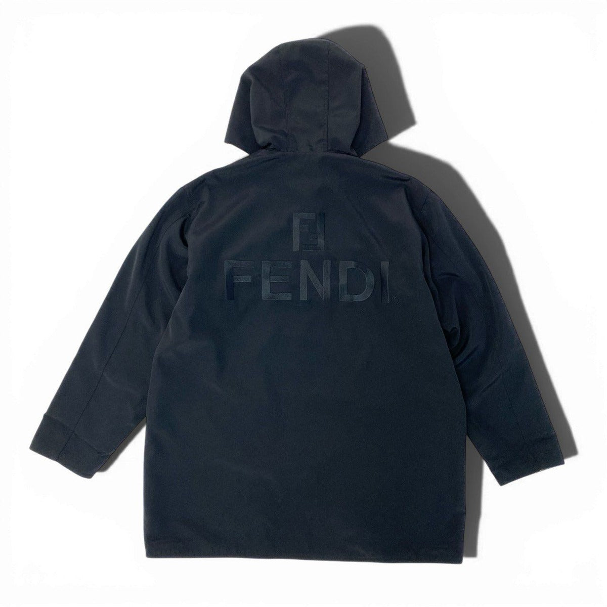 Fendi Ib6 Logo Leopard Pattern Reversible Coat Outer Zip Up Brown — view 8