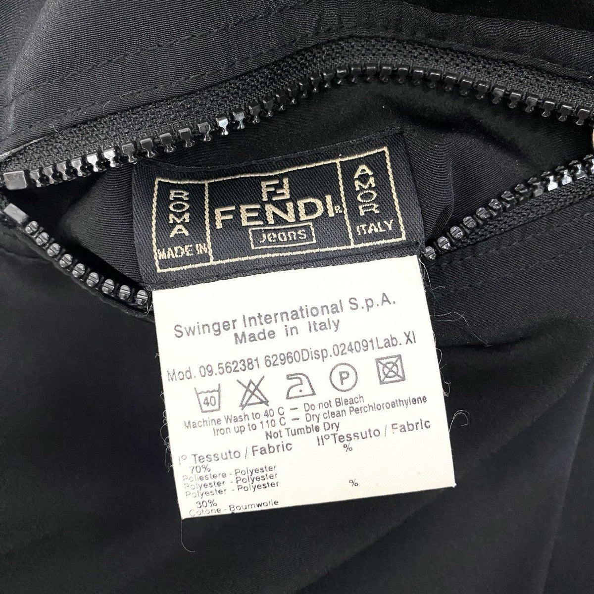 Fendi Ib6 Logo Leopard Pattern Reversible Coat Outer Zip Up Brown — view 10