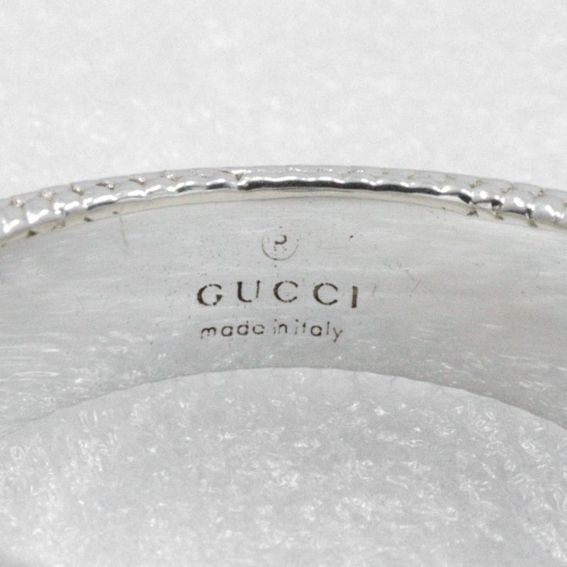 Gucci Interlocking G Silver 925 9.5 Ladies 8.5g Ring