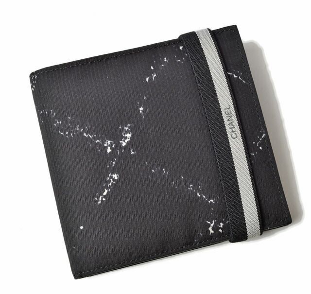 Chanel Preowned Wallet Men's Chanel Foldable Wallet Old Travel Line Black