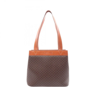 Celine Tote Macadam Dark Brown Canvas Leather