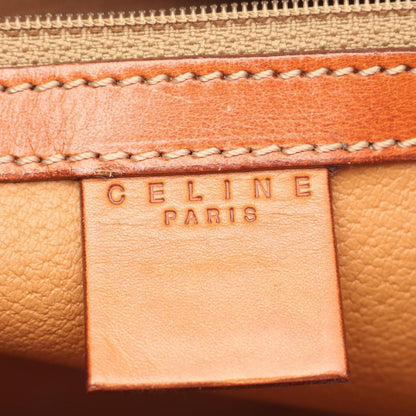 Celine Tote Macadam Dark Brown Canvas Leather — view 4