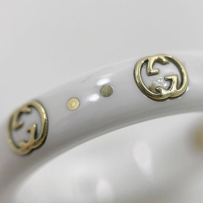Gucci Icon Ring F22977 White Yellow Gold