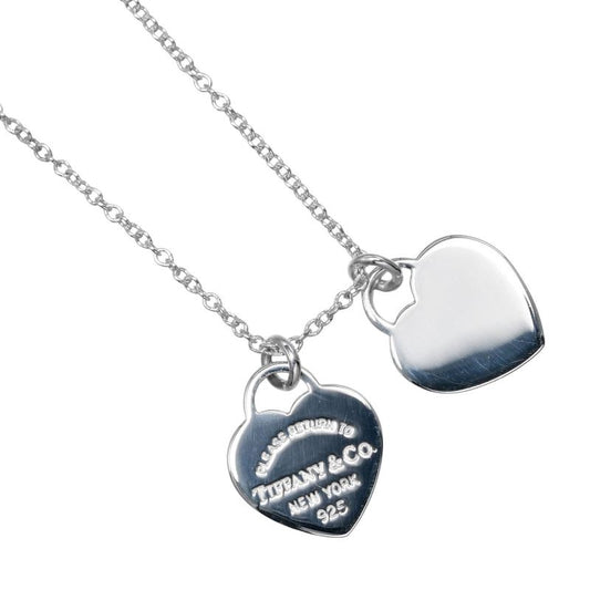 Tiffany & Co Return To Tiffany & Co Double Heart Tag 925 Silver Ladies 3g