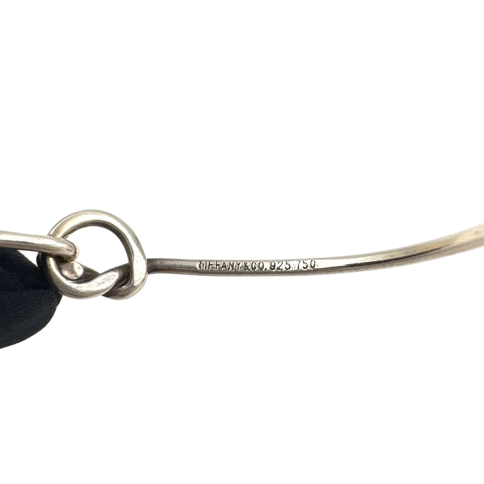 Tiffany & Co Love Knot 18k Yellow Gold Silver Bangle Bracelet — view 2