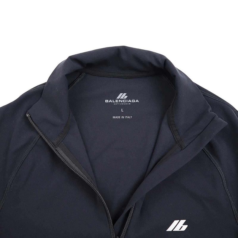 Balenciaga 24aw Activewear Fitted Zip Up Jacket 793289 4e2b9 Black L