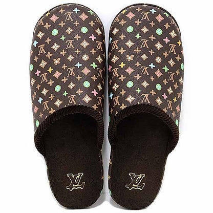 Louis Vuitton Palace Line Mule Slippers Room Shoes Monogram Craggy Mocha