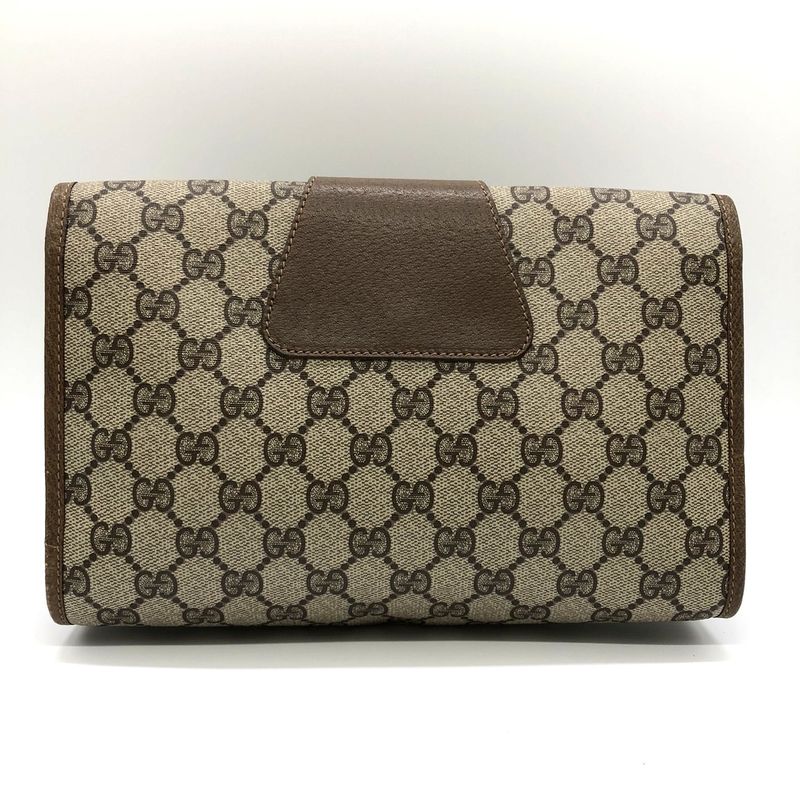 Gucci 89-01-030 Second Bag Clutch Bag Pouch Sherry Line GG Supreme Beige Ladies