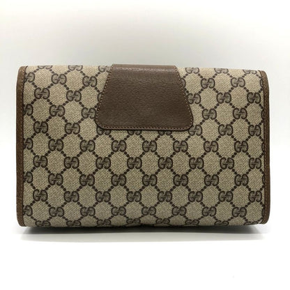 Gucci 89-01-030 Second Bag Clutch Bag Pouch Sherry Line GG Supreme Beige Ladies
