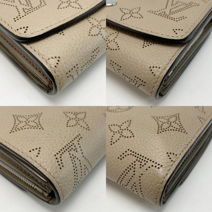 Louis Vuitton Mahina Portefeuille Iris Compact M62542 Beige Bifold Wallet