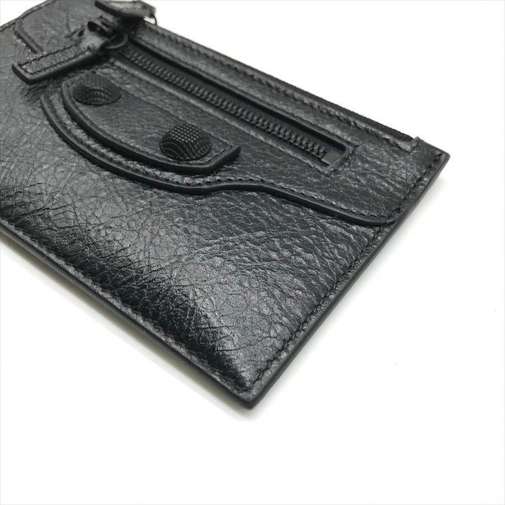 Balenciaga City Long Coin Card Case Holder Wallet Black Not Available in Japan