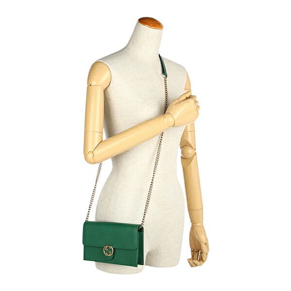 Gucci Shoulder Bag Dollar Calf Green