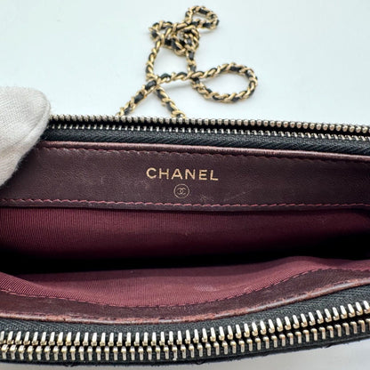 Chanel Super Chain Wallet Shoulder Bag Quilted Lambskin CC Logo Gold Leather — view 14