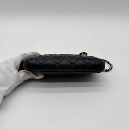 Chanel Super Chain Wallet Shoulder Bag Quilted Lambskin CC Logo Gold Leather — view 6