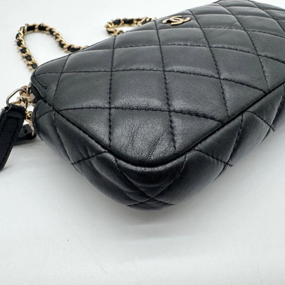 Chanel Super Chain Wallet Shoulder Bag Quilted Lambskin CC Logo Gold Leather — view 7