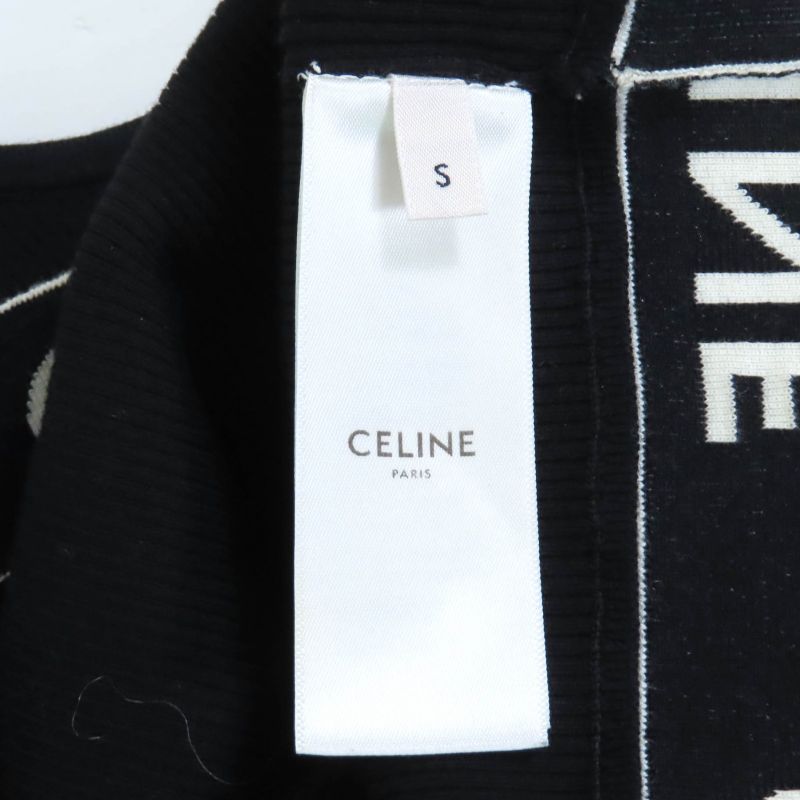 Celine 2a68l372n Athlete Bra / Mesh Logo Design Top Black / Cream S Made In