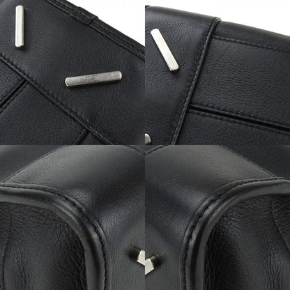 Loewe Handbag Amazona 28 Leather Black Silver Hardware 2WAY Shoulder Simple