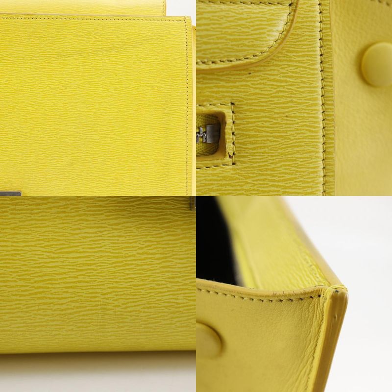 Celine Trapeze Small 174683 Calf Yellow Ladies Handbag