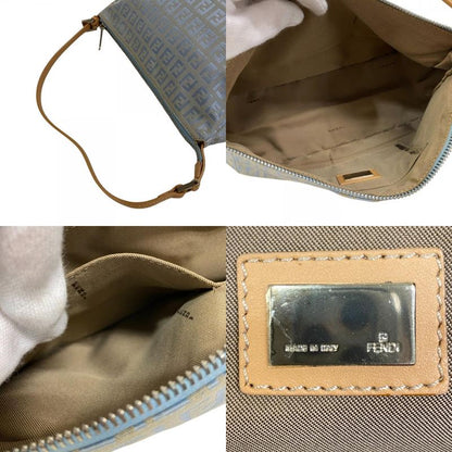 Fendi Accessory Pouch Zucchino Shoulder Bag Oblique Shoulder Brand Ladies Blue
