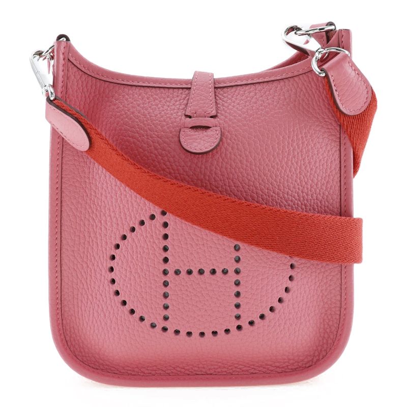 Hermes Evelyn TPM Amazon Taurillon Clemence Rose Azalea Pink/red Y Ladies