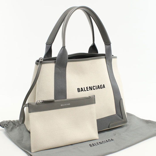 Balenciaga Navy Cabas Small 339933 Tote Bag Canvas Scuff Deuce