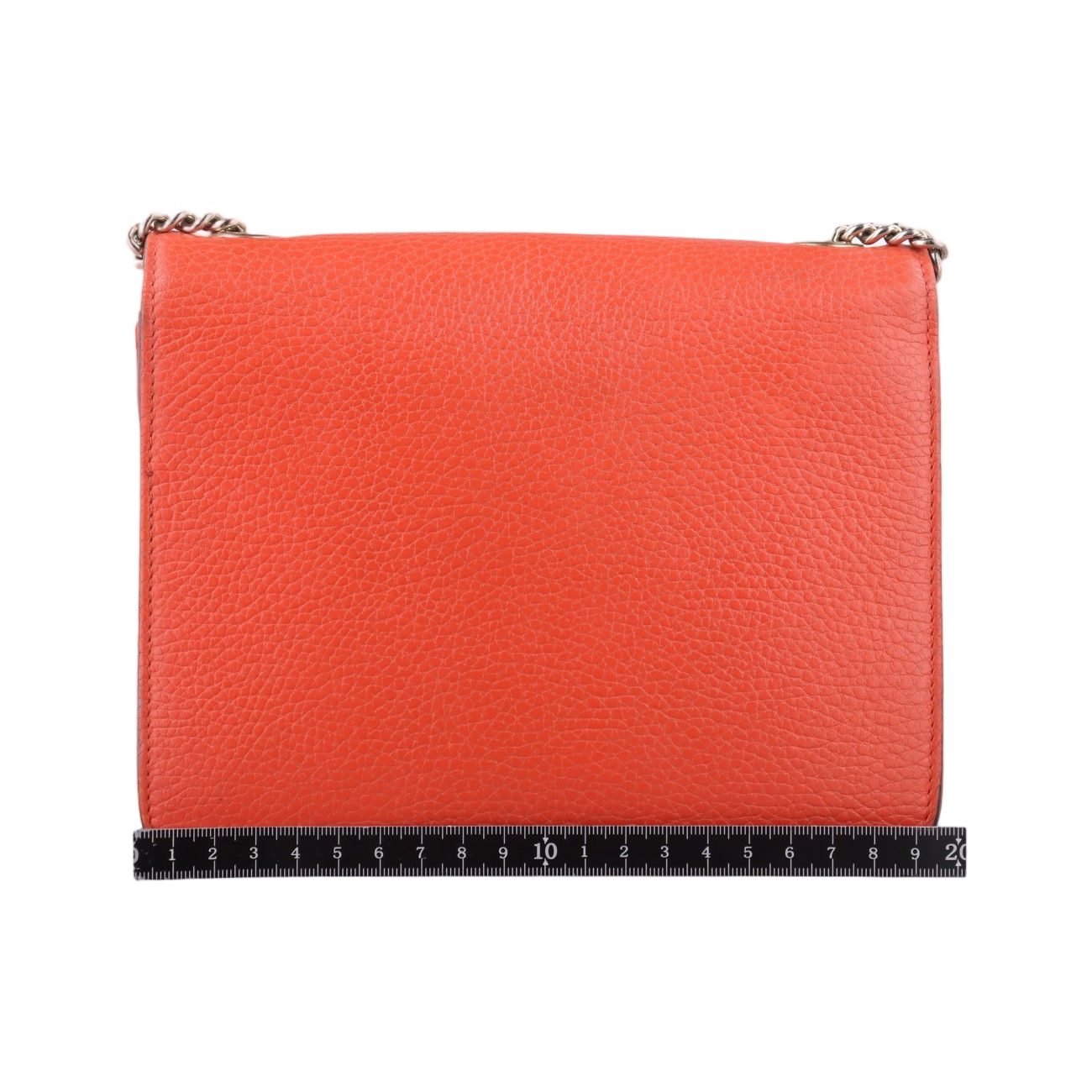 Gucci Interlocking Orange Leather Messenger Bag — view 2