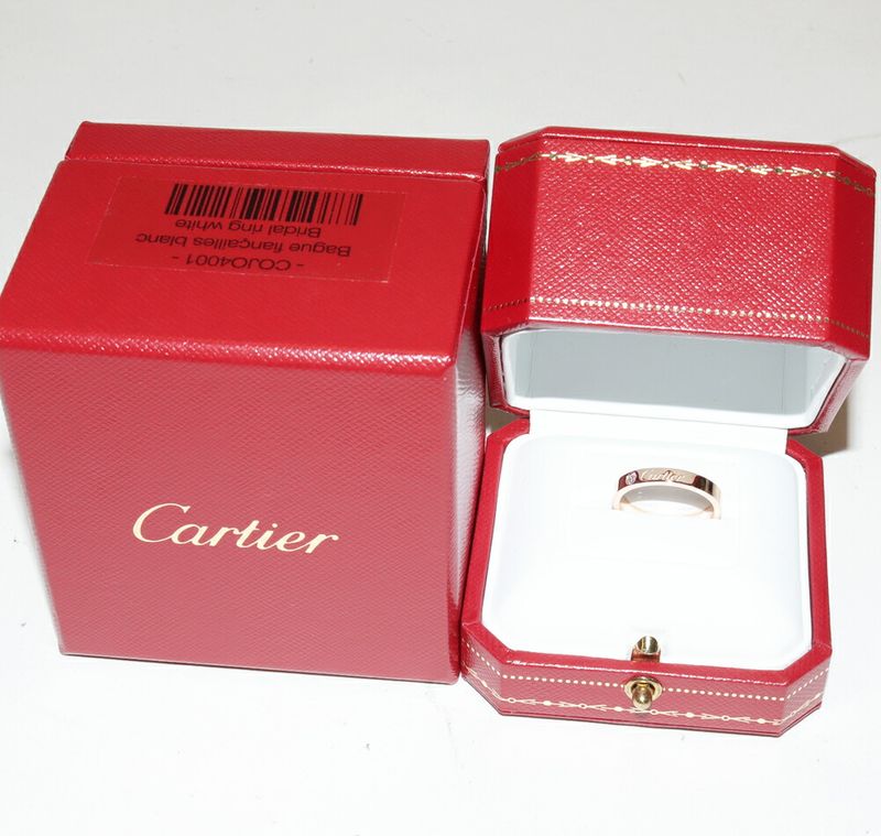 Cartier Ring 18K Pink Gold Diamond 1P (003ct) C De Cartier Ring Engraved Ring