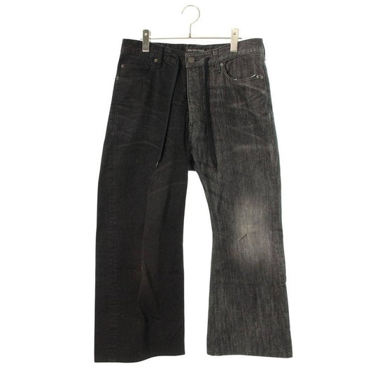 Balenciaga Tqw71 Reconstructed Wide Denim Pants XS