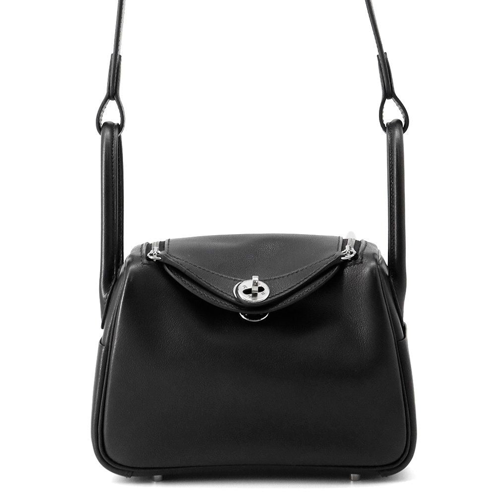 Hermes Lindy Mini Black Silver Volupt 2-Way